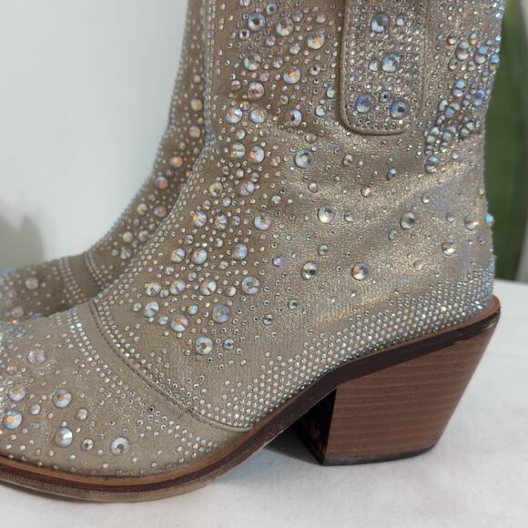Isnow Women’s Ankle Boots Size 6 – Rhinestone Detail, Sparkly Fashion - Picture 6 of 15